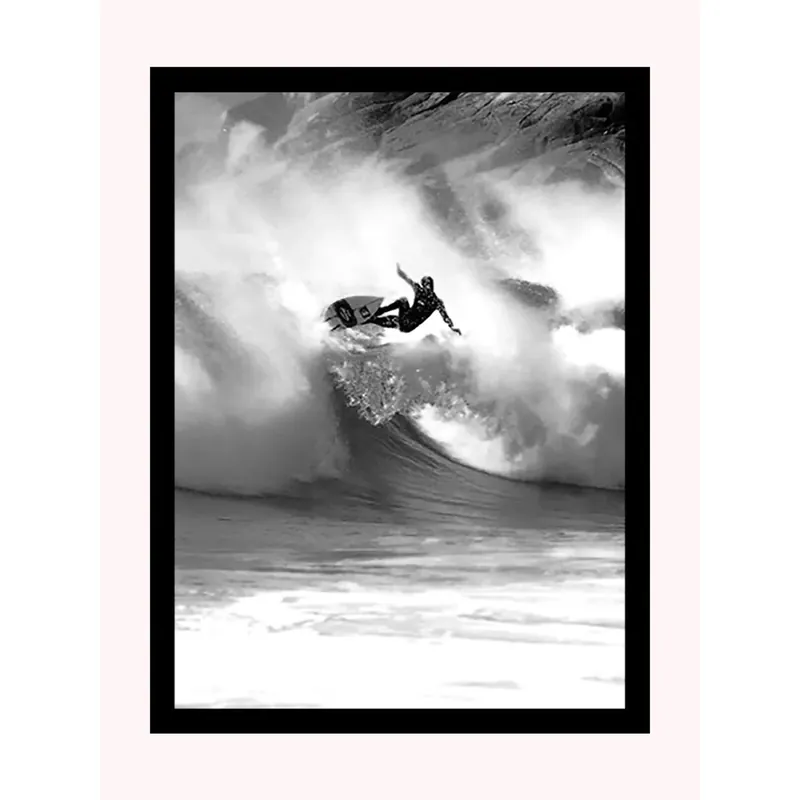 Beperkt Aanbod Stampa con cornice verticale 30x40 cm surf bianco e nero