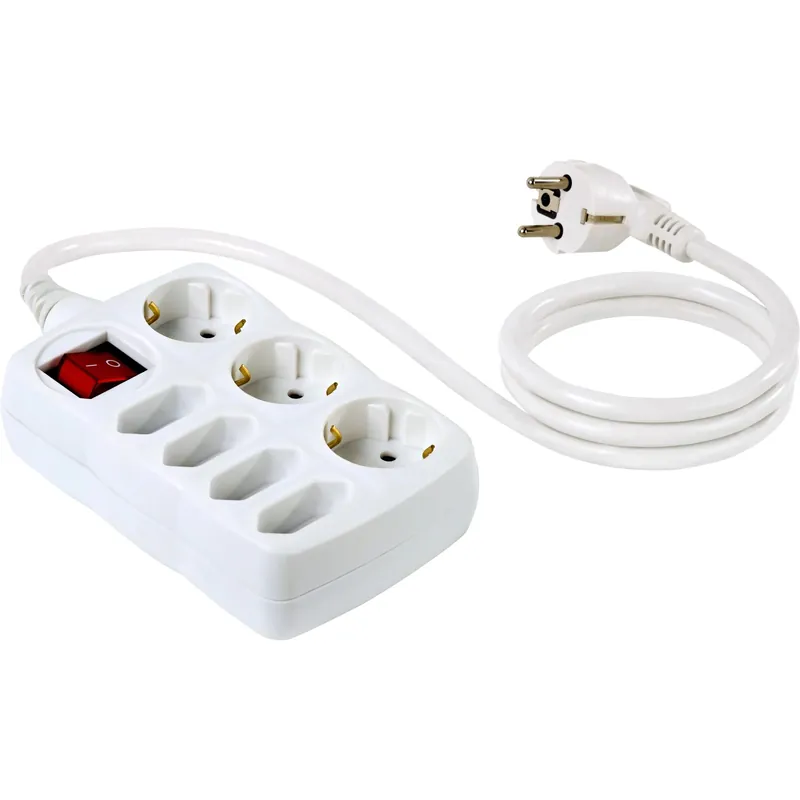 Speciale Aanbieding Multipresa 3+4 prese on/off cavo 1,4 m bianco