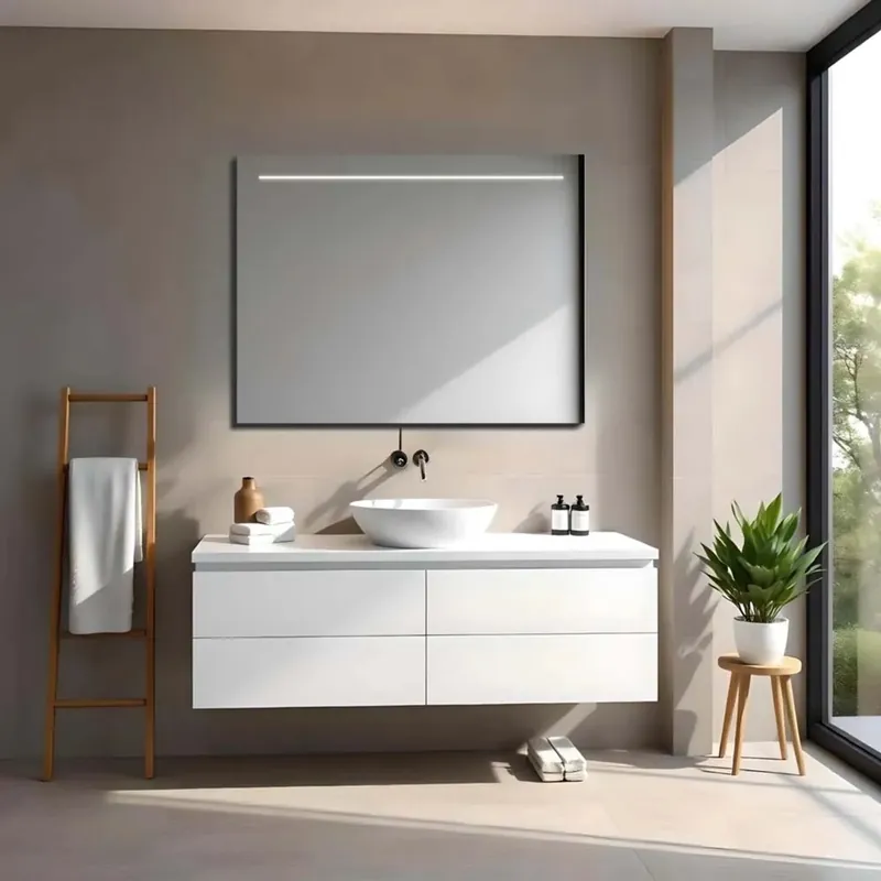 Specchio con fascia retroilluminata VALDUS 100x70 cm Direct Beschikbaar