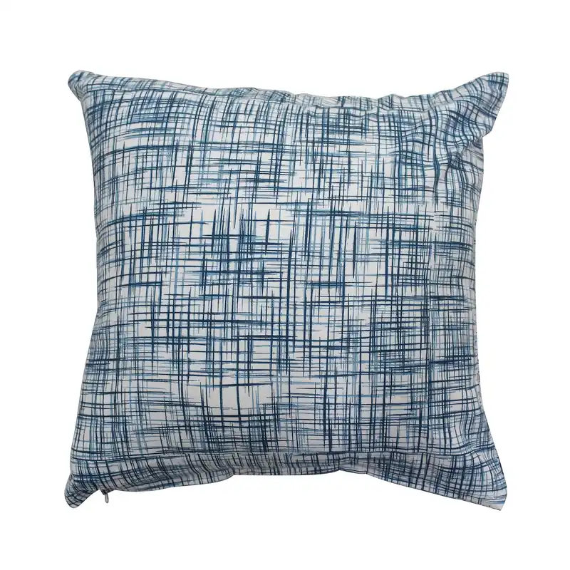 Fodera per cuscino fantasia geometrica blu scuro 40x40 cm Gratis Retour