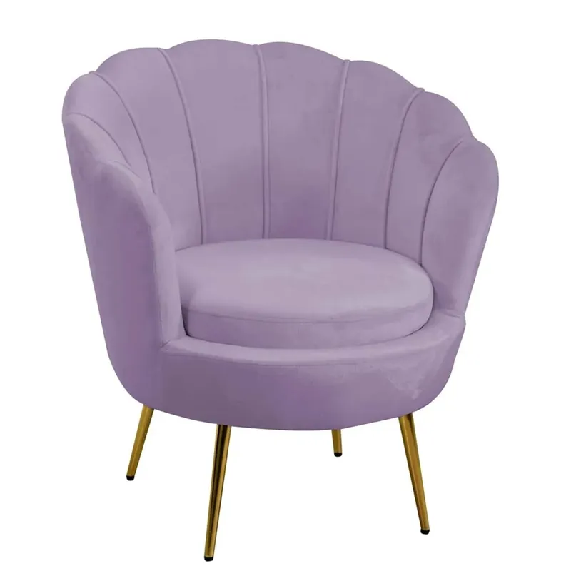 Op = Op Poltrona in velluto Tulipan 73x72xh45/75 cm viola