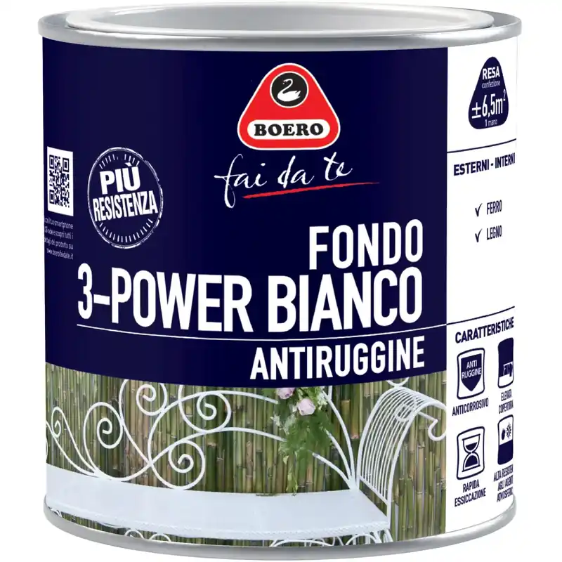 Koop Online 3 power bianco Fondo antiruggine 0,5 lt Boero