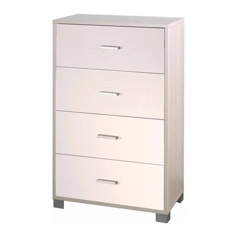 Laatste Kans Cassettiera in kit 4 cassetti Sarmog 112x70x41 cm olmo/bianco