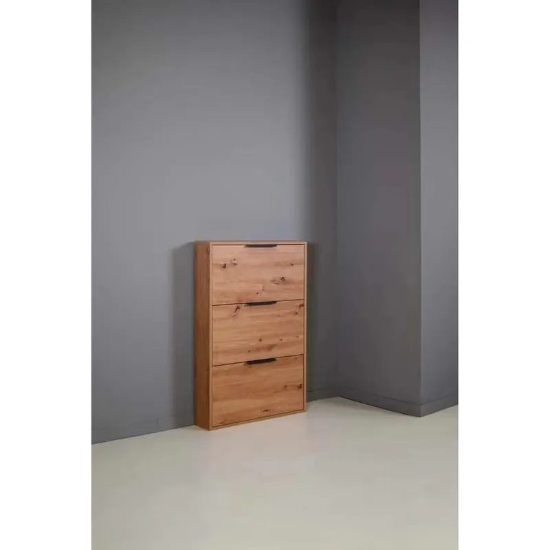 Scarpiera 3 ribalte 106x65x15 cm quercia Voordeelprijs