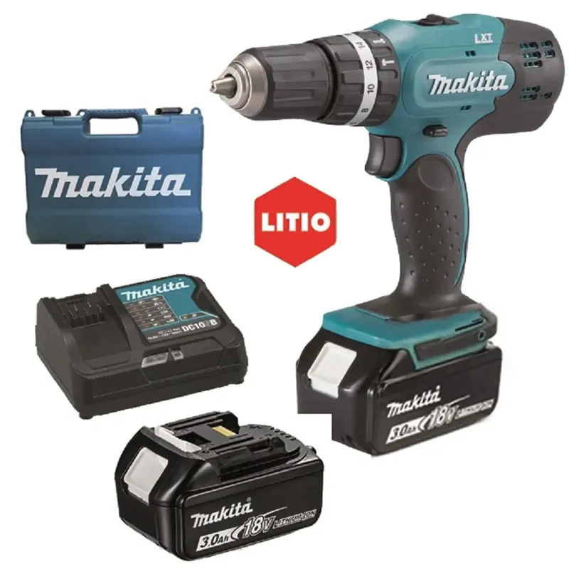 Trapano avvitatore a batteria Makita DHP453RFE 2x18 V 2x3 Ah Snelle Levering