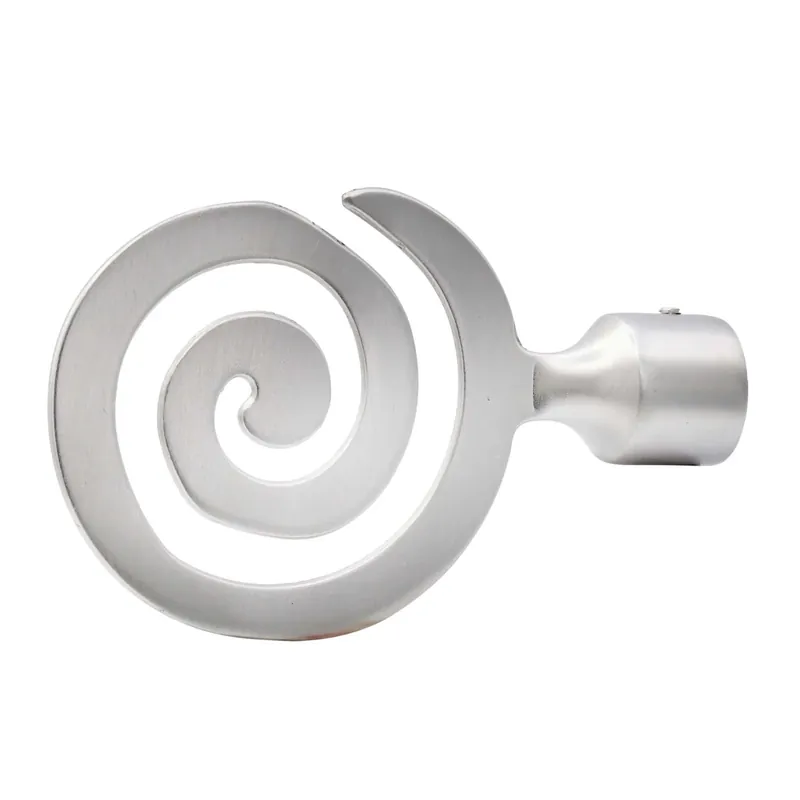 Bestseller Terminale per bastone tenda Spiral argento opaco Ø 2 cm 2 pz