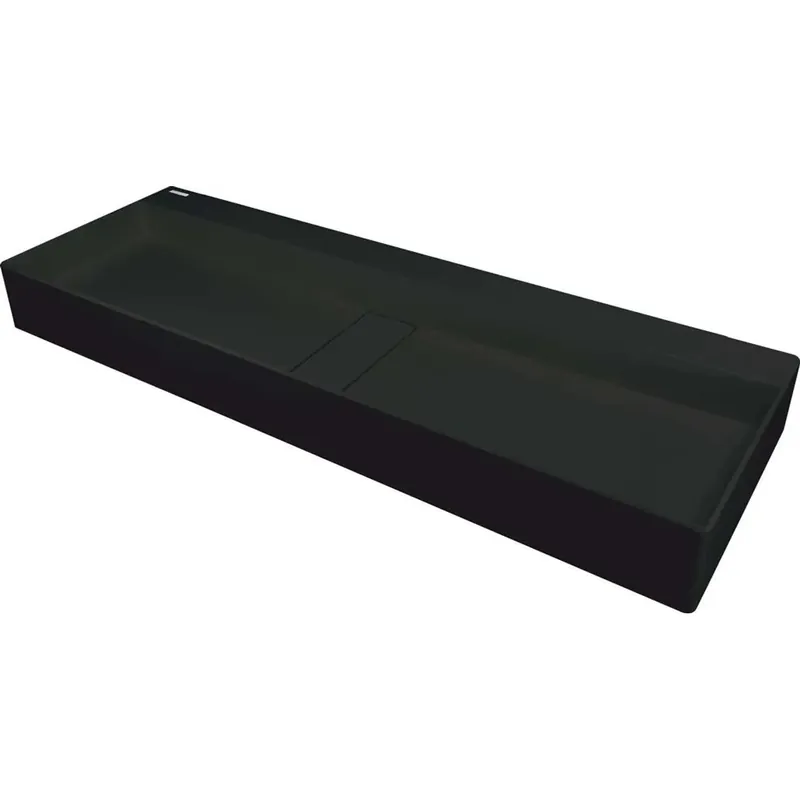 Beperkt Aanbod Lavabo da appoggio rettangolare Placetas Idrostile copripiletta 400x120 mm Nero