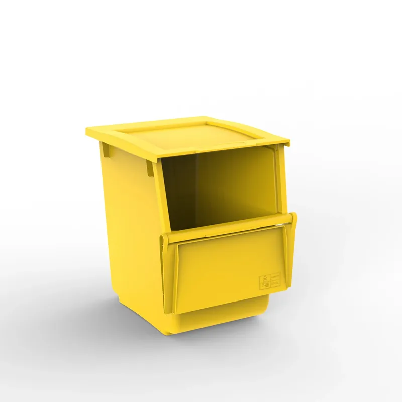 Bidone per spazzatura Ecobin giallo 25 l Goedkoop