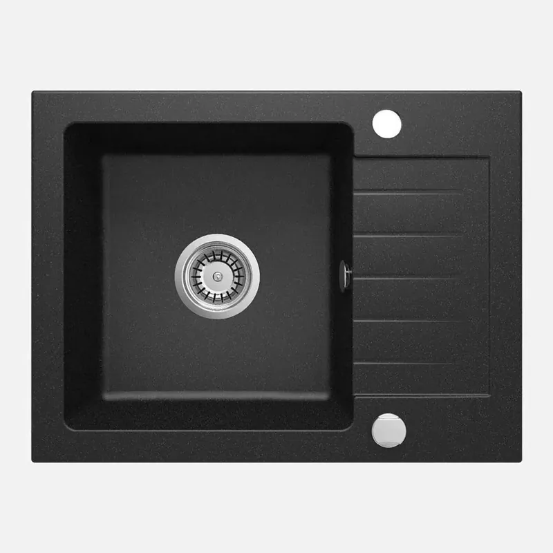 Lavello 1 vasca gocciolatoio Idrostile Martí 440x164 mm grafite met Betrouwbaar