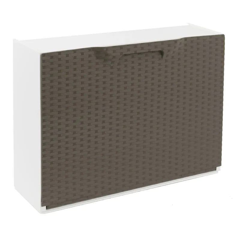 Laatste Versie Scarpiera componibile in polipropilene rattan 51x17,3x40,1 cm tortora