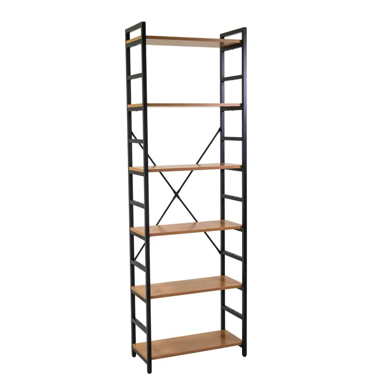 Meest Verkocht Scaffale in metallo e legno Achille 6 ripiani 60x28x184,5 cm