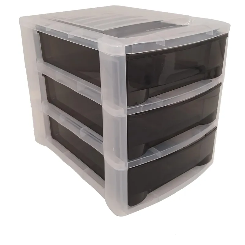 Cassettiera 3 cassetti Midi Clear 27x36x30 cm grigio Must-Have