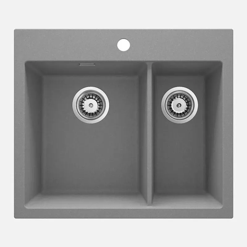 Rechtstreeks Van De Fabrikant Lavello 1.5 vasche Idrostile Güines 520x203 mm Grigio Metallizzato