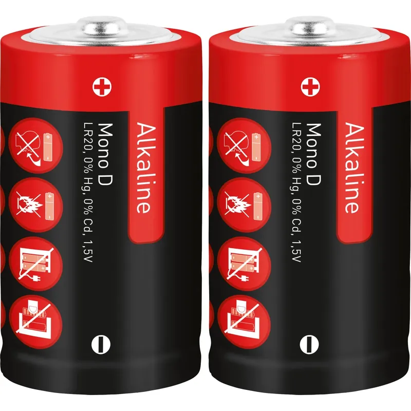 Pila alcalina Mono D OBI 2 pz Premium