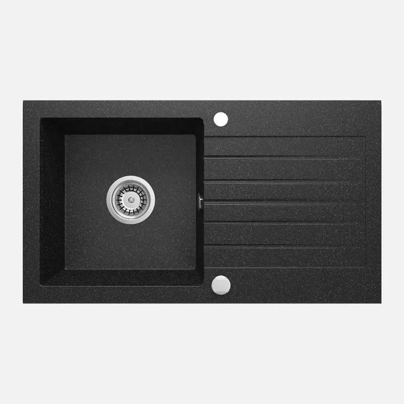 Lavello 1 vasca con gocciolatoio Idrostile Martí 440x160 mm grafite Snelle Levering