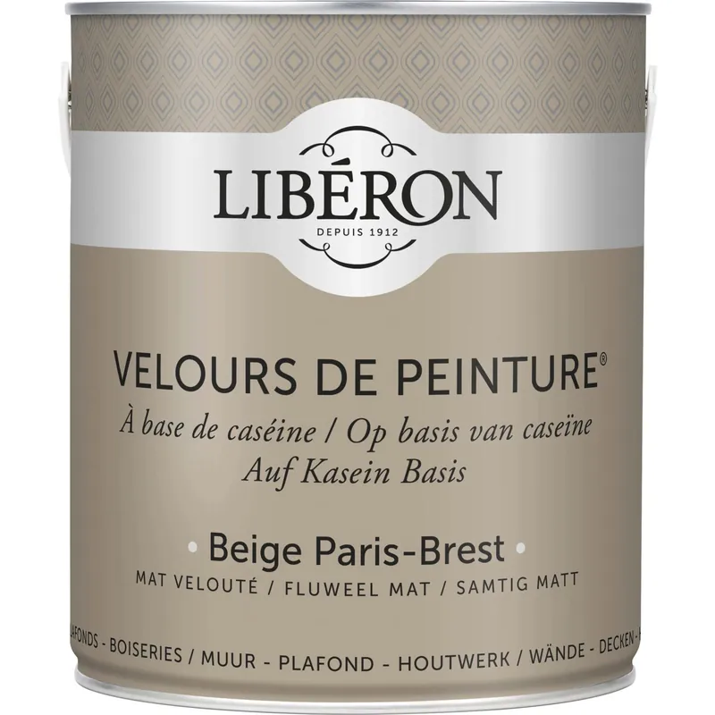 Koop Vandaag Idropittura lavabile Velours de Peinture Liberon Beige Paris-Brest 2,5 L