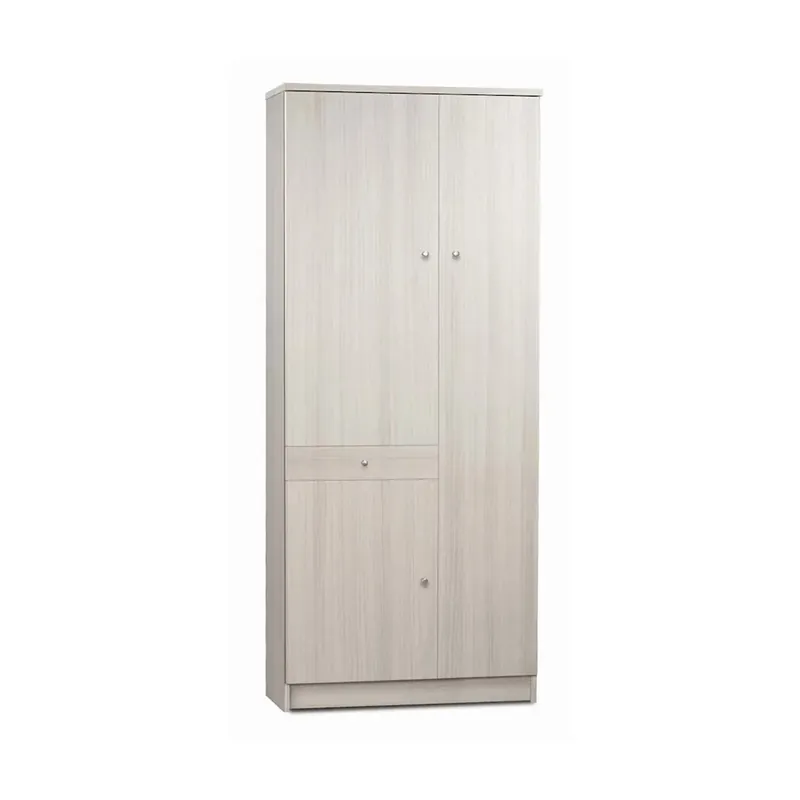 Armadio multiuso Sarmog 3 ante 1 cassetto eucalipto 77x34x h183 cm Direct Beschikbaar