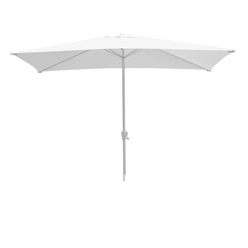 Ombrellone da giardino palo centrale fusto bianco 3x3 m Bianco Nieuw