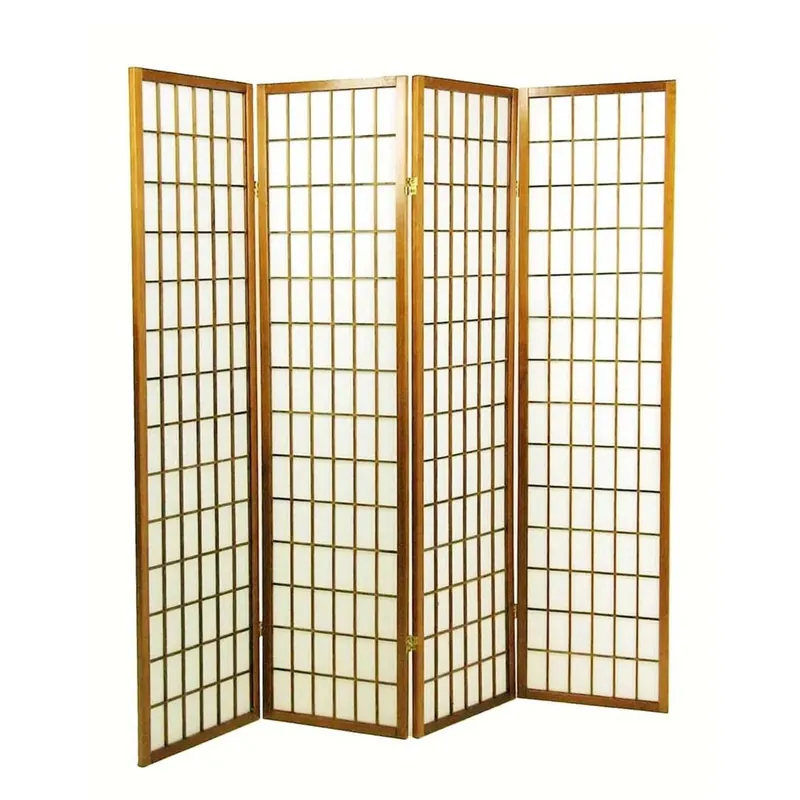 Koopje Paravento carta di riso a 4 ante naturale 45xh180 cm