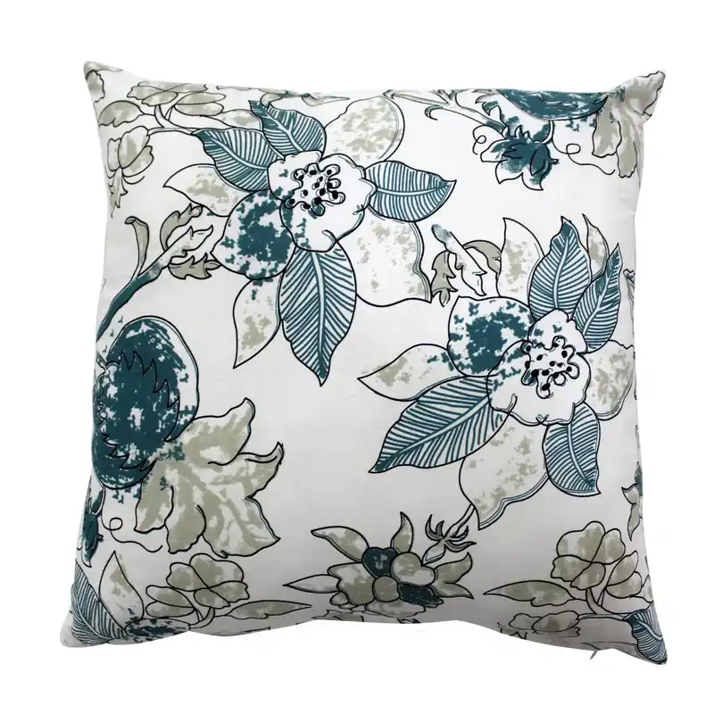Voordeelprijs Fodera per cuscino fantasia floreale blu/verde 50x50 cm