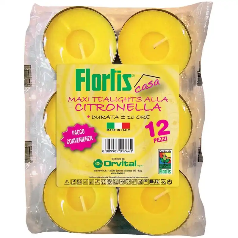 Betrouwbaar Antizanzare maxi tealight alla citronella confezione 12 pz