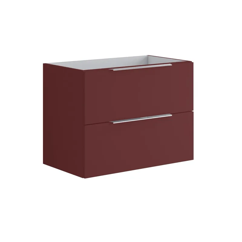 Bestseller Mobile bagno cassettiera sospesa Bali 79,5x60x45,5 cm rosso opaco laccato