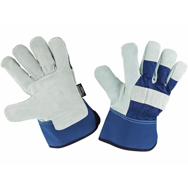 Guanti da giardinaggio in cuoio bovino grigio e blu taglia 10 Koop Online