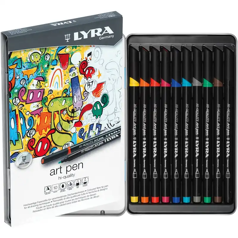 Gecertificeerd Set da 10 pennarelli Lyra Art Pen