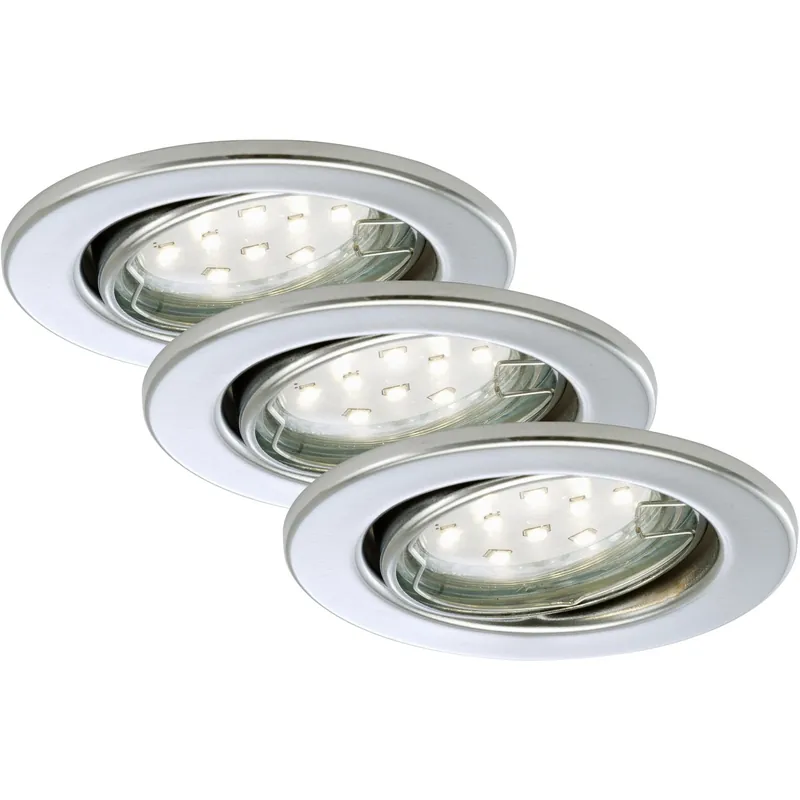 Set faretti ad incasso LED cromo 3 pz Direct Verzonden