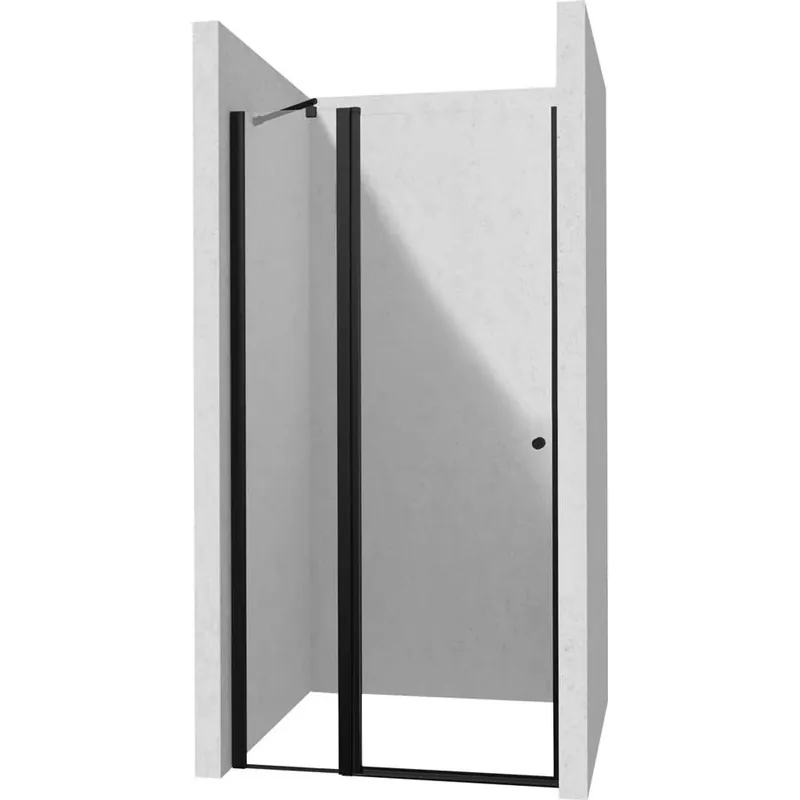 Porta doccia girevole Idrostile 120x200 cm Nero Korting