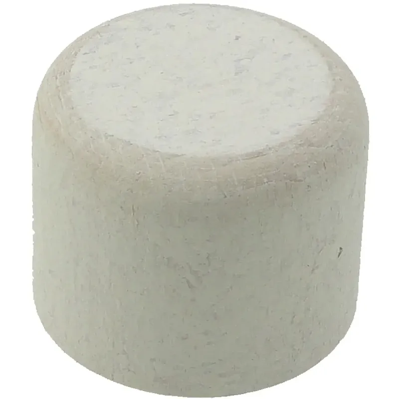 Koop Online Terminale bastone tenda Tappo in legno shabby bianco 28 mm 2 pz