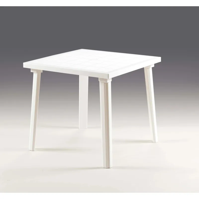 Tavolo da giardino Weekend in polipropilene 80x80 cm bianco Alleen Vandaag