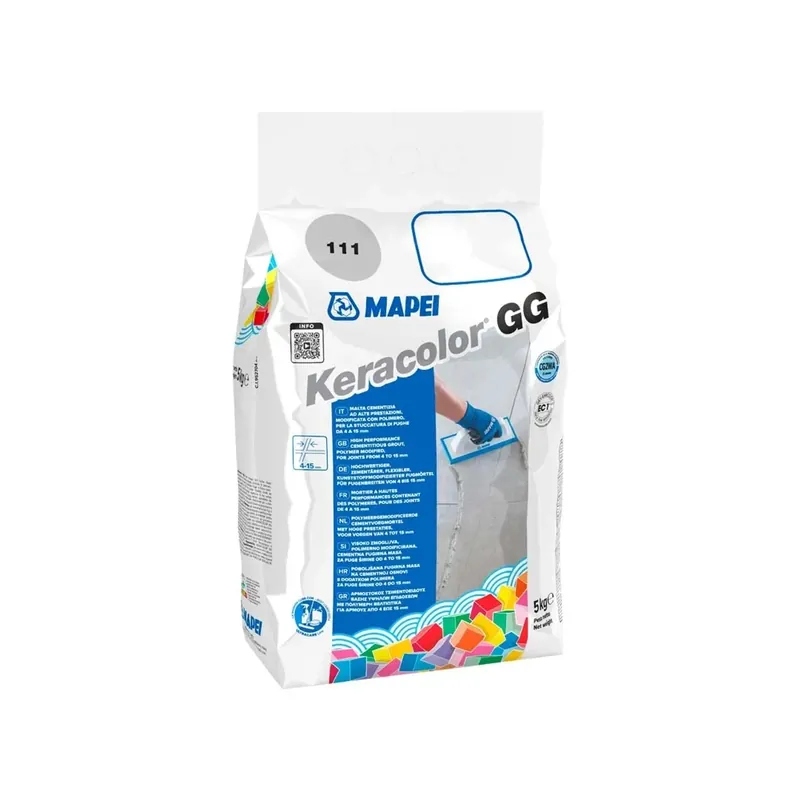 Stucco per fughe Keracolor GG 5 kg 111 Argento Bestel Nu