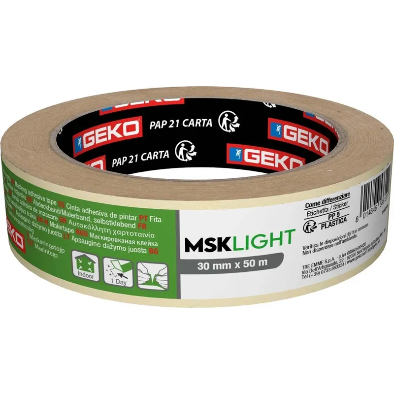 Merkproduct Nastro adesivo carta hot melt 30 mm x 50 m bianco