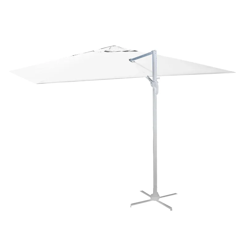 Ombrellone da giardino a palo decentrato New Michigan H 2,65 m bianco Koop Online