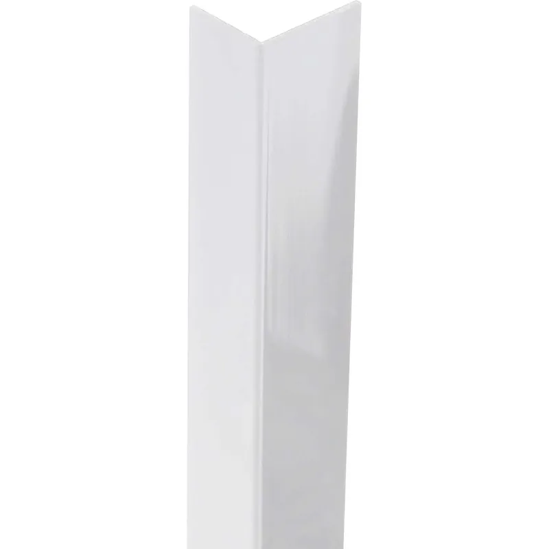 Profilo angolare a L adesivo 2,6 m 10x10 mm in pvc bianco opaco Nieuw