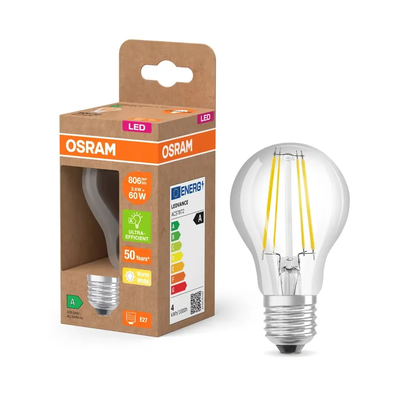 Bestseller Lampadina LED E27 a goccia Super Efficient Osram 806 lm bianco caldo
