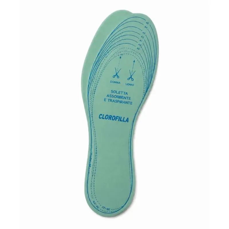 Solette per scarpe universali ritagliabili lattice tg dal 36 al 45 verde Weekendaanbieding