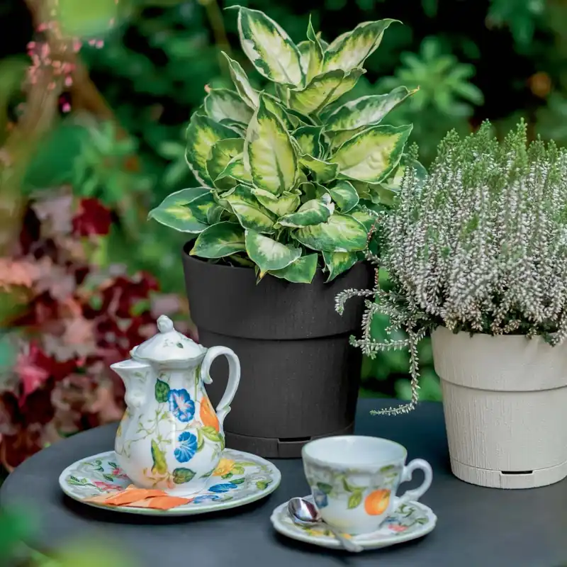 Vaso per piante plastica riciclata Grafite Ø 20 cm Dagaanbieding