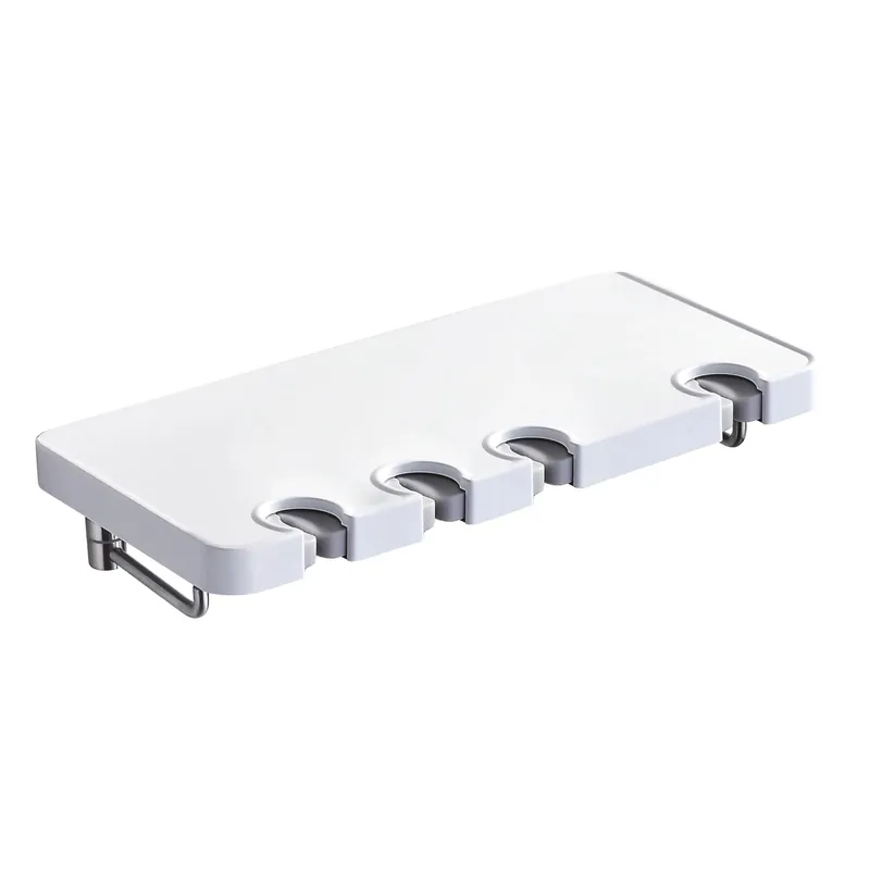 Mensola Portaspazzolini Concept in acciaio e abs cromo bianco Merkproduct