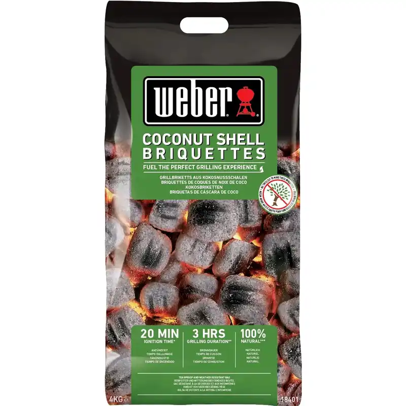 Bricchetti di guscio noce di cocco Weber 4 kg Rechtstreeks Van De Fabrikant