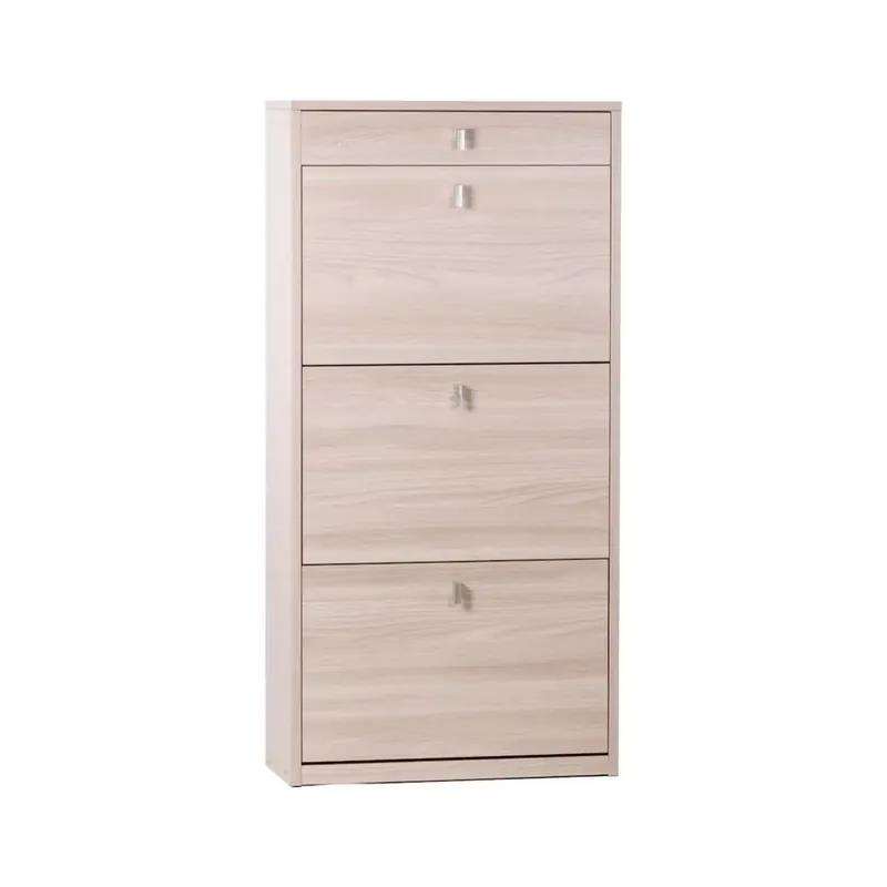 Korting Scarpiera in kit Sarmog 3 ante 1 cassetto 127x63x29 cm 15 paia olmo chiaro