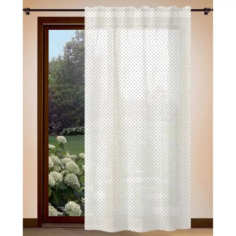 Hete Deal Tenda con passanti superiori e orlo al fondo a pois 150x300 cm colore corda