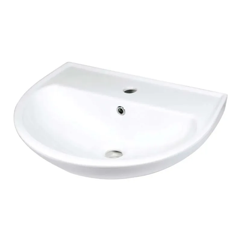Laatste Versie Lavabo a parete ceramica Segundo Frente Idrostile con foro rubinetto Bianco