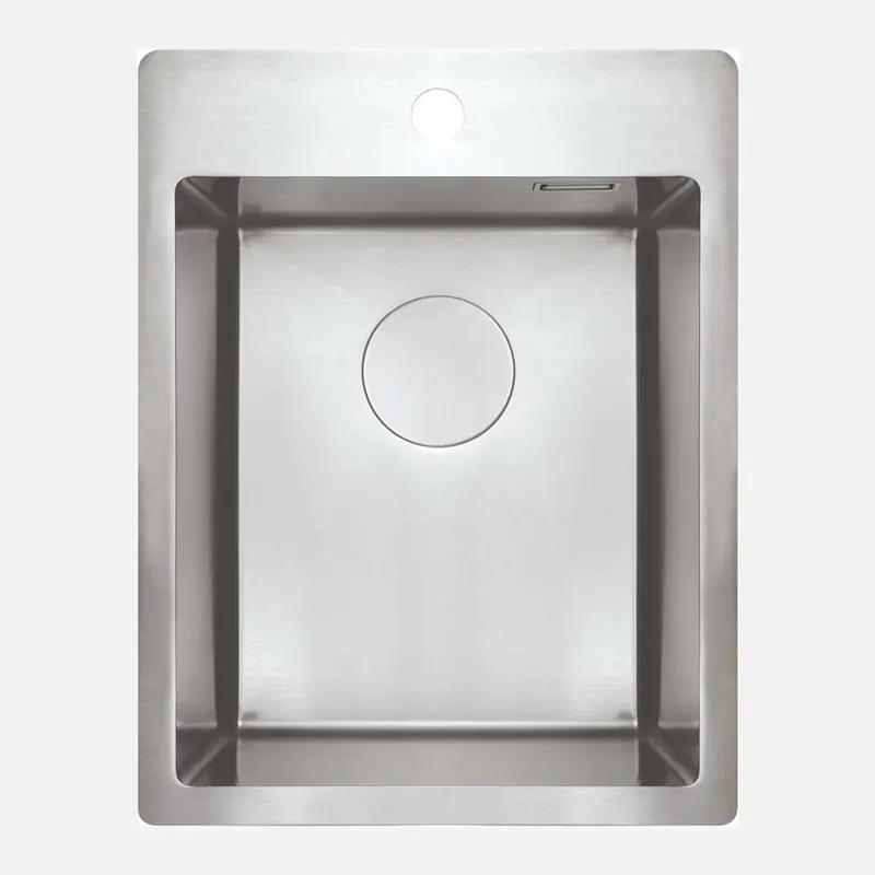 Snelle Levering Lavello 1 vasca forma 1 Idrostile Roque con sifone 505x200 mm acciaio spazzolato