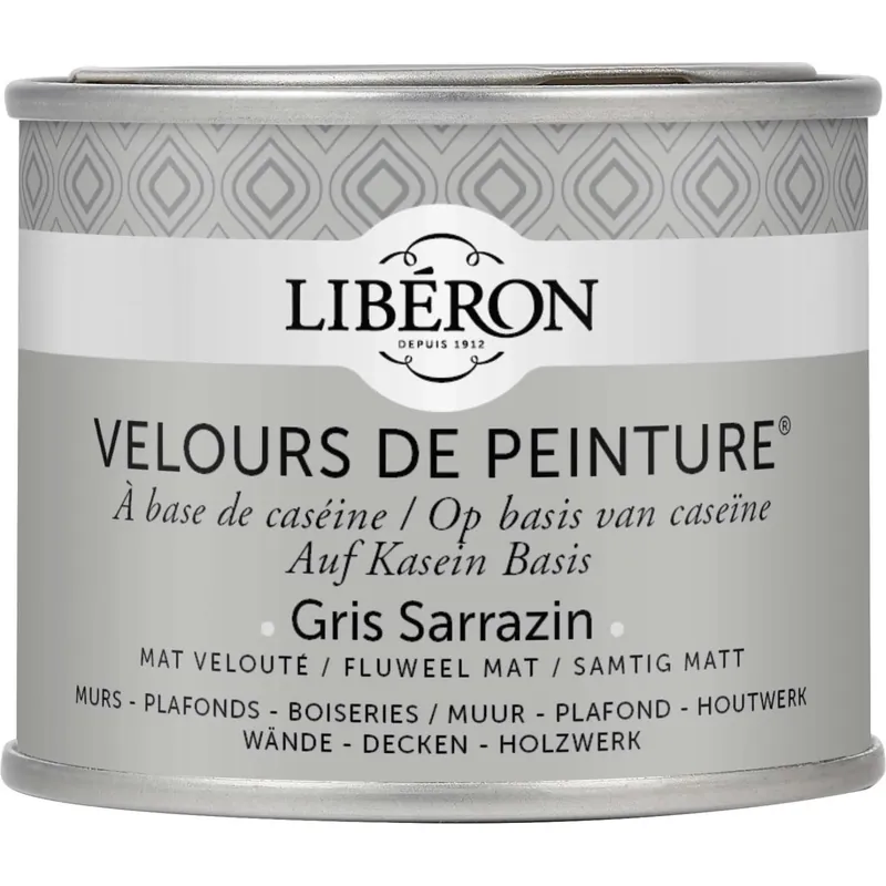 Idropittura lavabile Velours de Peinture Liberon Gris Sarrazin 0,125 L Laatste Versie