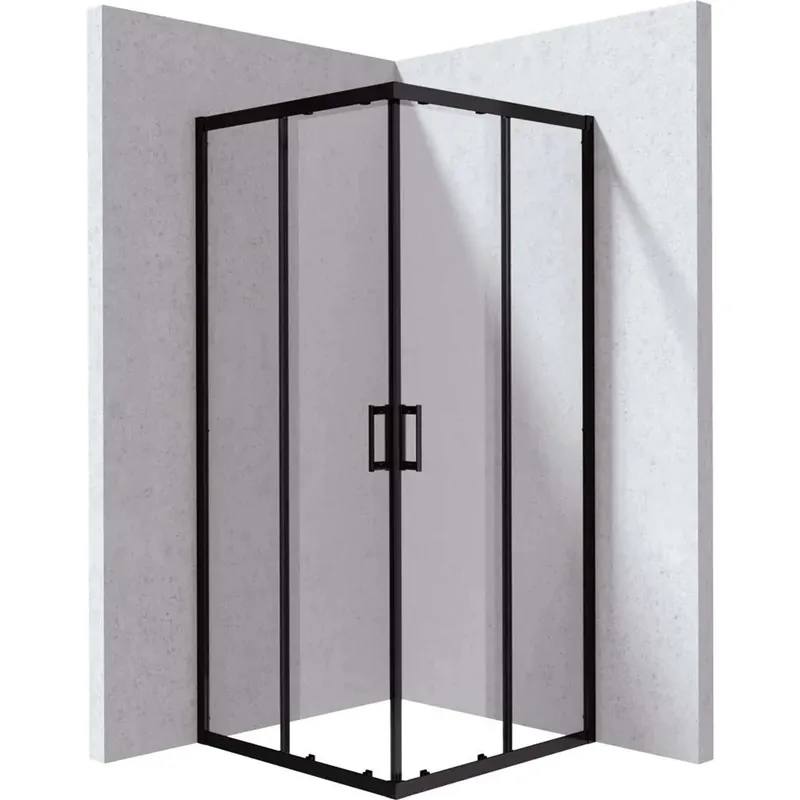 Actieprijs Cabina doccia quadrata Zulueta Idrostile 800x1950 mm nero