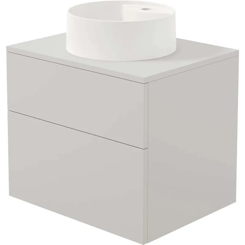 Hete Deal Mobile lavabo con lavabo granito Idrostile SlowMotion 600x520 mm cachemire