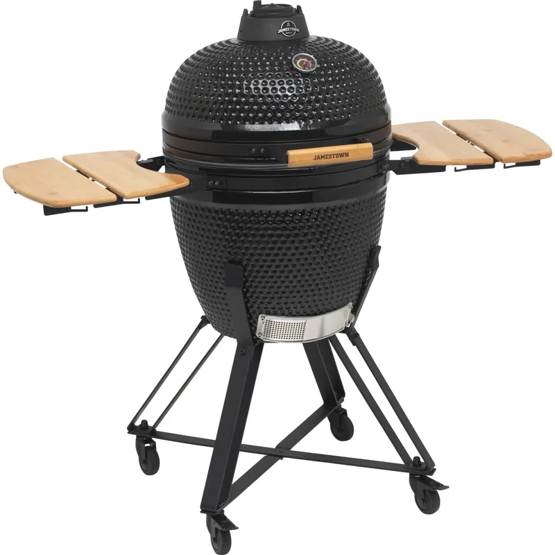 Goedkoop Barbecue a carbonella Jamestown Marwin L nero con ripiani laterali