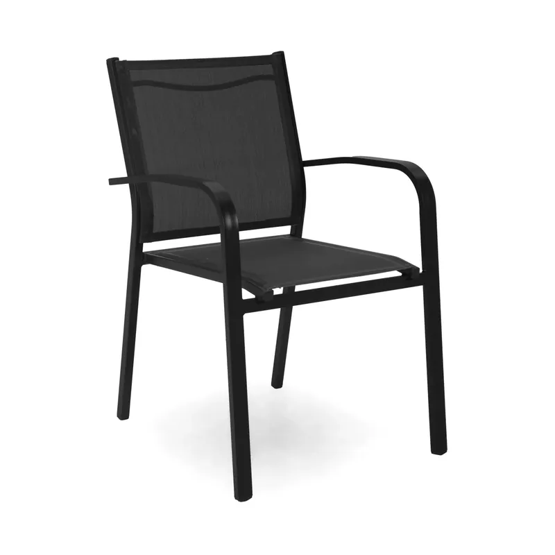 Sedia da giardino impilabile Sullivan alluminio antracite 61x56 cm H 43/60/84 cm Betrouwbaar
